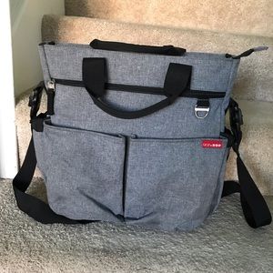 SOLD Skip Hop Messenger Bag Heather Grey